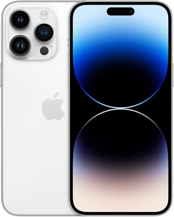 Apple iPhone 14 Pro, 128GB, Silver - Unlocked (Renewed Premium)