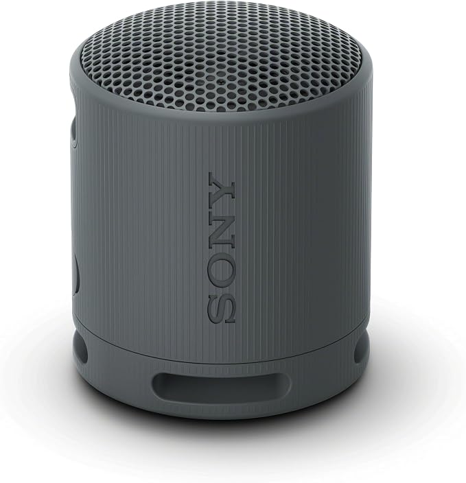 Sony SRS-XB100 Wireless Bluetooth Portable Lightweight Speaker, Black | 16 Hr Battery, Super-Compact Travel Speaker, IP67 Waterproof & Dustproof Shower Speaker, Versatile Strap, Hands-free Calling