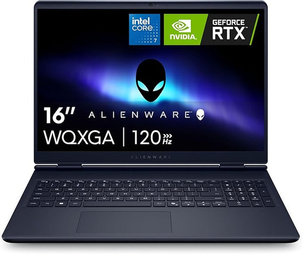 Alienware 16 Aurora Gaming Laptop, NVIDIA RTX 5060, Intel Core 7 240H | 2560x1600 Display, 120Hz, 16:10, 16GB DDR5 RAM, 1TB SSD, Windows 11 Home, Backlit Keyboard, Blue
