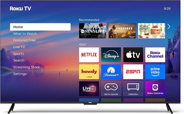 Roku Smart TV – 65-Inch Select Series 4K HDR RokuTV with Roku Enhanced Voice Remote, Brilliant 4K Picture, Automatic Brightness, & Seamless Streaming – Live Local News, Sports, Family Entertainment